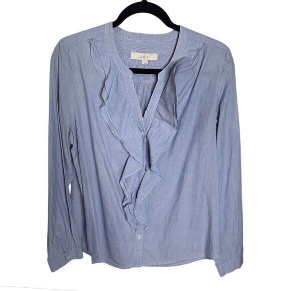 LOFT Tops - Loft Ruffle Shirt